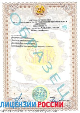 Образец сертификата соответствия (приложение) Кунгур Сертификат ISO 14001
